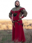 Tunique de lin naturel avec le surcot (pardessus) et le capuchon « De retour du paladin » Armstreet