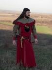 Tunique de lin naturel avec le surcot (pardessus) et le capuchon « De retour du paladin » Armstreet