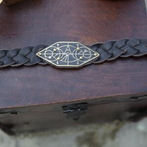 Détails de ceinture de fantaisie en cuir avec laiton « Fille de l'Alchimiste » d'ArmStreet