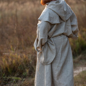 Costume fantastique de moine médiéval avec capuche-08