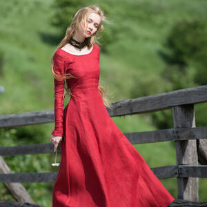 Costume médiéval de robe, jupe et chaperon « Elsie la rousse »-13