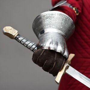 Demi-gantelets décapés médiévaux de combat d'ArmStreet