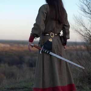 Baudrier ou porte-épée médiéval en cuir avec coulée pour épées lourdes ou longues ArmStreet