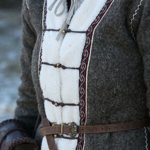 Manteau Caftan Viking en Laine avec Passement « Astrid Parlant aux Loups »-09
