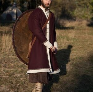 Manteau de laine cafetan de Viking « Bjorn le Guerrier »