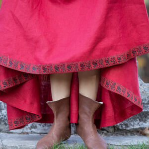 Rabais: Bottes Médiévales en Cuir pour Femme «Princesse de l'Automne» | Cuir mat bleu | Taille EU-39