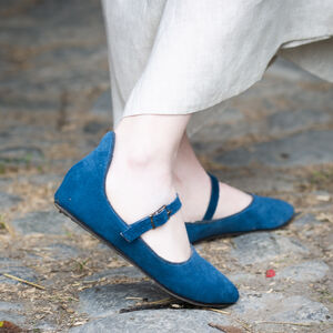 Rabais: Chaussures Médiévales en Suède pour Femmes «Citadine» | Suède bourgogne | Taille EU-37