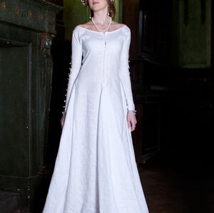 Chemise pour « Lady Rowena » robe de velours exclusive médiévale brodée d'ArmStreet