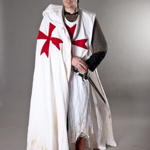 Tabard Médiéval avec Croix de Chevalier Croisé Templier-05