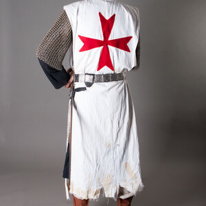 Tabard Médiéval avec Croix de Chevalier Croisé Templier-04