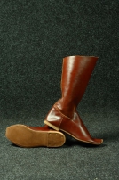 Bottes hautes classiques médiévales faites main en cuir