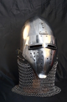 Casque bassinet médiéval d'armure en acier froid jauge 14