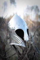 Casque elfique fantastique à nervures