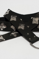 Ceinture noire médiévale de chevalier