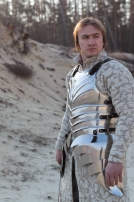 Cuirasse plastron et dossière à nervures d'armure elfique fantastique