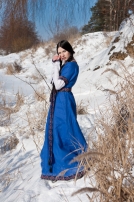 « Knyazhna Helga » robe nouvelle médiévale avec tunique en lin