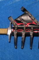 Le porte-épée médiéval en cuir noir