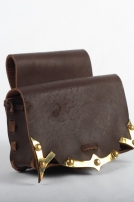 Le sac petit médiéval en cuir faits à la main