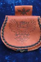 Le sac pochette médiévale en cuir « Oiseau »