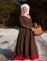 Le costume de robe « Kirtle » allemand du style renaissance médiévale