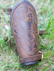 Brassards Viking En Fausse Fourrure HiiFeuer - Style Médiéval - Cosplay LARP - Adjustables - Taille Unique