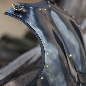 Cuirasse en Acier Trempé Noirci «Étoile Noire»-12