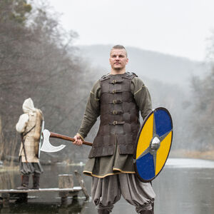 Armure du Corps en Cuir Viking Fantasy « Olegg le Mercenaire » en promotion