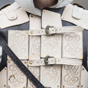 Armure du corps style viking en cuir « Vieux Dieux »-11