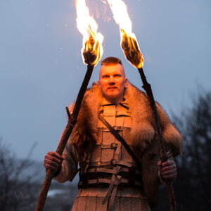 Armure du corps style viking en cuir « Vieux Dieux »-05