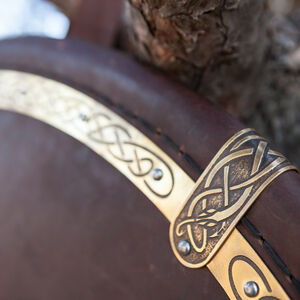 Bouclier de Viking avec extérieur en cuir