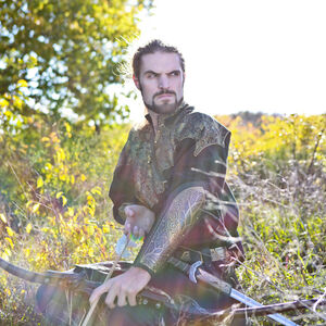 Brassard médiéval pour archers en cuir et laiton décapé d'ArmStreet