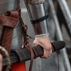 Brassards légers en acier à ressort avec cubitières intégrées "Chevalier des Bois" pour Harnischfechten AMHE