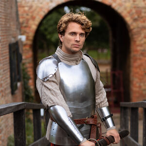 Brassards légers en acier à ressort avec cubitières intégrées "Chevalier des Bois" pour Harnischfechten AMHE