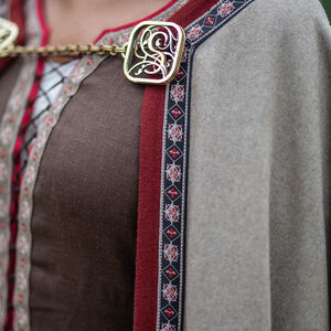 Cape médiévale en laine naturelle pour femme