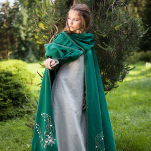 Cape fantastique en laine verte