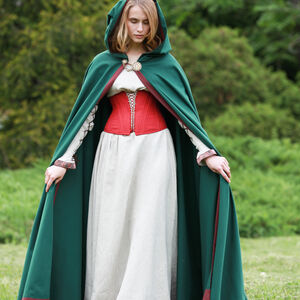 Cape verte femme costume médiéval LARP par ArmStreet