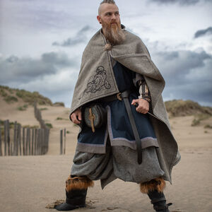 Cape Viking en Laine avec Broderie «Hilda la Hautaine»