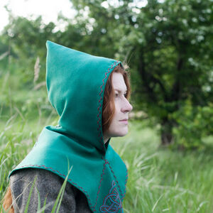 Capuche viking en laine natuelle « Ingrid »