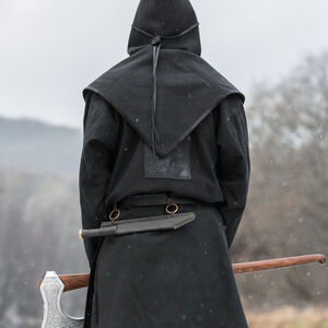 Capuche médiévale noire « Ragnvaldur le Voyageur » par ArmStreet