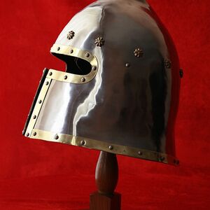 Casque médiéval barbute ave les accents en laiton exclusifs ArmStreet