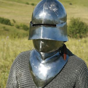 Casque salade médiévale avec le hausse-col ArmStreet