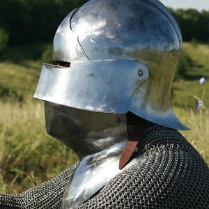 Casque salade médiévale avec le hausse-col ArmStreet
