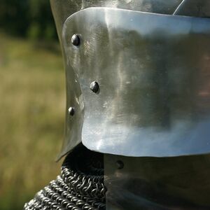 Casque salade médiévale avec le hausse-col ArmStreet