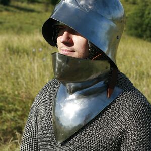 Casque salade médiévale avec le hausse-col ArmStreet