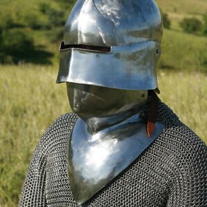 Casque salade médiévale avec le hausse-col ArmStreet