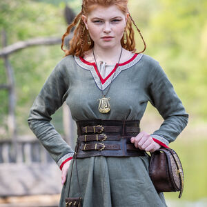 Ceinture de Guerre Viking Gaufrée «Gudrun la Guerrière»