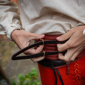 Ceinture d’armement ceinture en C pour les jambes d’armure "Chevalier du Bois" en lin