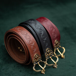 Ceinture en cuir gaufré «Ours»