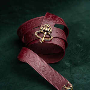 Ceinture en cuir rouge