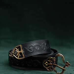 Ceinture médiévale en cuir noir